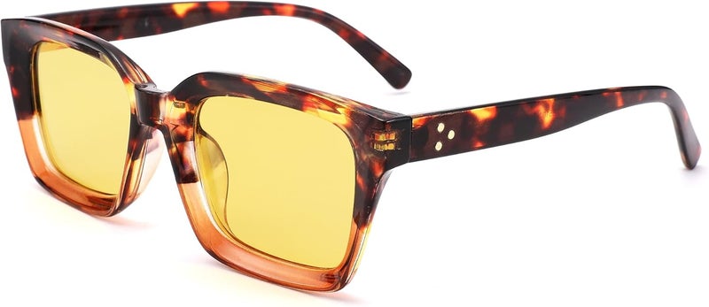 COASION Classic Non-prescription Clear Lens Eyeglasses for Women Thick Square Frame Eyewear - Image 1